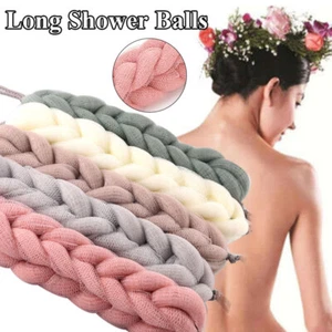 Back Scrubber Bath Shower Mesh Sponge Exfoliating Body Brush Wash Puff Spa UK - Picture 1 of 19