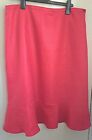 Bnwots East Lined 100% Linen Flared Red Skirt.Size 16