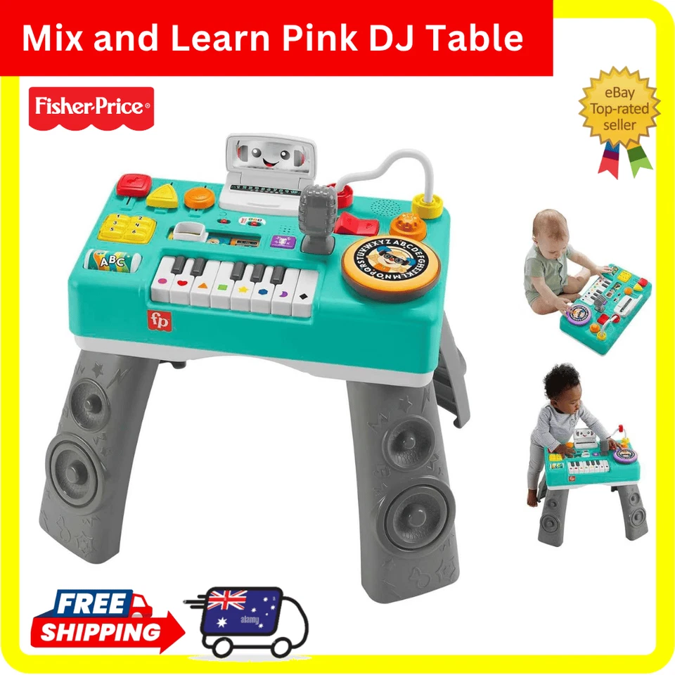 Fisher-Price Laugh & Learn Mix & Learn DJ Table Smart Stages Learning AU Free Sh - image 1 of 4