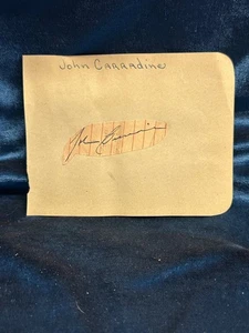 John Carradine "Grapes Of Wrath" "Stagecoach" Signed Cut Autograph Album Page - Bild 1 von 2