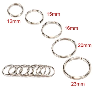 100pcs/lot Key Rings DIY Metal Key Holder Split Rings Hoop Metal Loop Keycha-jz - Picture 1 of 17
