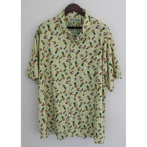 Dixxon Flannel Co Shirt Mens 3XL FIST Pina Colada Tropical Pineapple Button Up - Picture 1 of 6