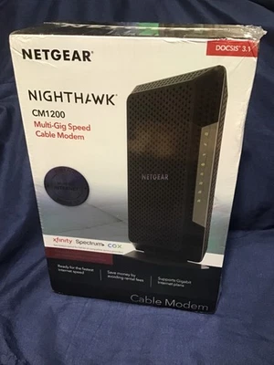 NETGEAR NIGHTHAWK CM1200 MULTI-GIG SPEED CABLE MODEM - Image 1 of 4