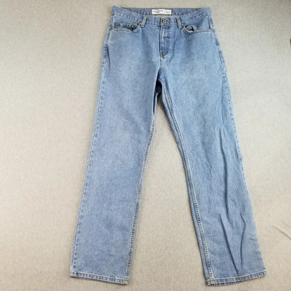 Pantalones de mezclilla Canyon River para hombre talla 32x34 de colección lavado claro 100 % algodón Normcore Workcore Foto 1 de 4