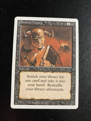 MTG - LP / MP - Revised Edition (3rd) - Demonic Tutor - Image 1 of 2