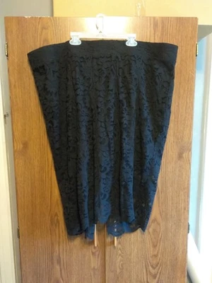 Torrid Womens Pencil Elegant Lace Black Skirt Size 24 with Built In Shorts NWT - Image 1 of 4