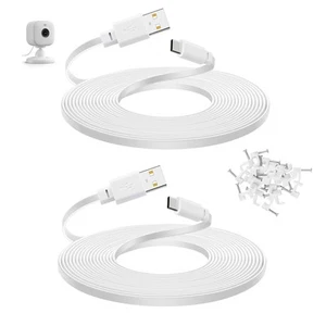 2-Pack 30 ft Power Cord for Blink Mini 2 Blink Outdoor 4 Camera Long USB C - Picture 1 of 6