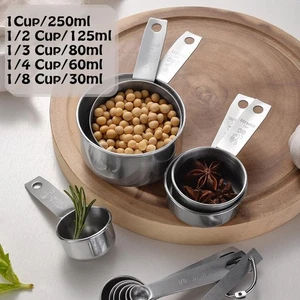 Stainless Steel Measuring Cups Set, 5 Pieces Kitchen Measuring Sets Gadgets tool - Picture 1 of 3