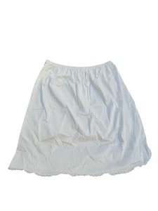 Vintage Vassarette Half Slip Skirt Off White Short LARGE 20" 11-122 Nylon Lace - Picture 1 of 8
