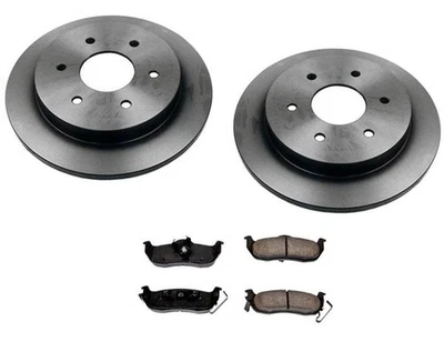 Rotores de freno trasero y pastillas de cerámica Titan 2004-2010 QX56 05-15 Armada 04-15 Foto 1 de 4