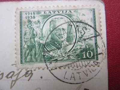 Historia postal de Letonia y1939 cancelar KRAŽAS Foto 1 de 3