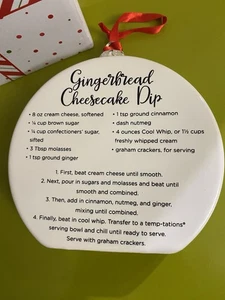 Temp-tations By Tara Pan di Zenzero Cheesecake Dip Decorazione Natalizia Ceramica - Foto 1 di 3