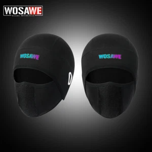 WOSAWE Thermo Vlies Sturmhaube Winddicht Wasserdicht Radfahren PU Hut Maske Komfort - Bild 1 von 8