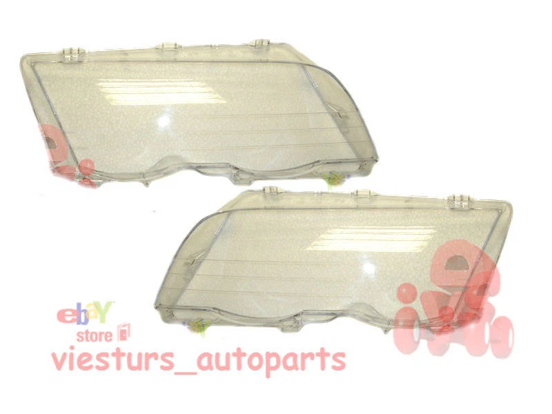 For BMW 3 Series E46  1998 - 2001  SALOON / ESTATE Headlight Lens LEFT and RIGHT — 第 1/1 张图片