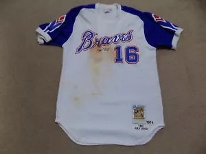 Maglia firmata Mark DeRosa gioco indossata 2002 Atlanta Braves MLB - Foto 1 di 9