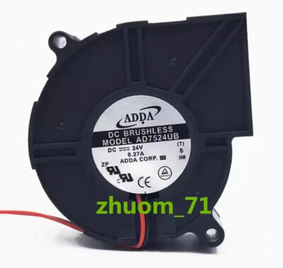 1PC ADDA AD7524UB 7530 24V 7.5CM 3-wire projector inverter cooling fan - Image 1 of 4