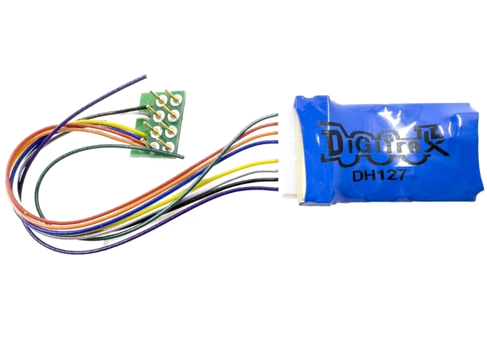 Digitrax DH127P ~ New 2025 ~ 1.0 Amp Economy HO Scale Decoder ~ 8 Pin 3" Harness - Image 1 of 1