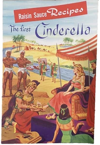 Louis Milani Foods Raisin Sauce Recipe Book Cinderella Mary Fable Vtg Color USA - Imagen 1 de 6