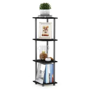 NEW Small Bookcase Bookshelf Corner Shelf Storage Display Book Organizer Wood - Picture 1 of 3