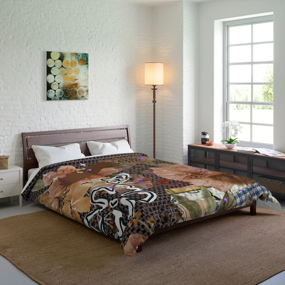 Edredón floral boho, ropa de cama acogedora, ambiente de habitación fría MANTA ACOLCHADA DOONA Foto 1 de 1
