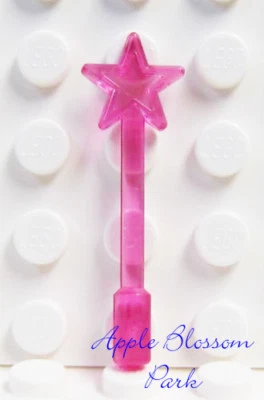 NOVA Minifigura Lego Fada Princesa VARINHA MÁGICA ROSA com Estrela - Belville/Amigos/Escala - Imagem 1 de 3