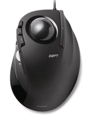 ELECOM PC USB Wired Trackball Mouse 8 button Black M-DT2URBK NEW from Japan - Image 1 of 4