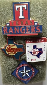 Texas Rangers Pins ~ MLB ~ Baseball ~ Lot of 4 ~ Collection Set - Picture 1 of 5
