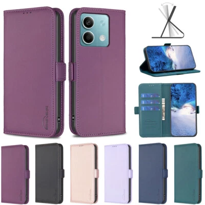 Magnetic Wallet Flip Leather Cover Case For Xiaomi Redmi Note 13 5G 13C 12C 10A - Image 1 of 4