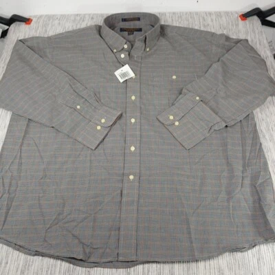 CHESTERFIELD Shirt Men's XXL Wrinkle Resistant Multicolor Plaid Button Up - Image 1 of 4