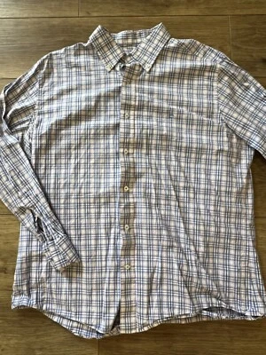 Camisa de rendimiento Southern Tide para hombre con botones delanteros manga larga elástica talla XL Foto 1 de 4