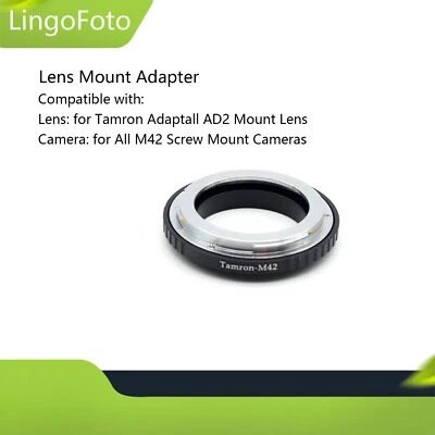 LINGOFOTO Lens Mount Adapter for Tamron Adaptall AD2 Mount Lens to M42 Screw Mount Camera