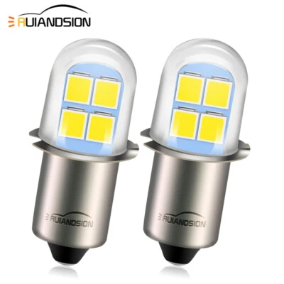 P13.5S 2835 8 LED Lampe de poche Ampoule Lampe torche DC 3V/4,5V/6V Blanc chaud - Imagen 1 de 4
