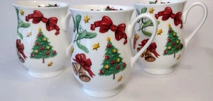 Roy Kirkham "A CHRISTMAS GIFT" Cups (3). EUC. English Fine Bone China 2007 - Picture 1 of 8