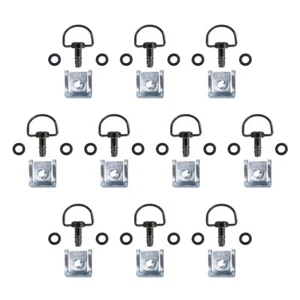 10Set Motorcycle Quick Release Bolts D-ring 1/4 Turn Race Fairing Fastener 17MM - Picture 1 of 4