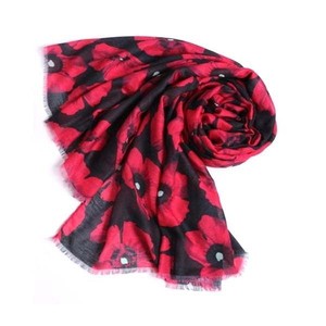 Schwarz & Rot Mohn Schal