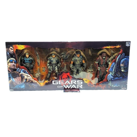 NECA Gears Of War Damon Baird Marcus Fenix Dominic Santiago Theron Guard 4 Pack Cover