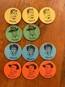 1950 Vintage Hopalong Cassidy Round Cardboard Game Pieces ONLY by Milton Bradley - Picture 1 of 2