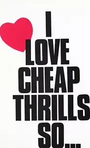 I Love cheap thrills so.. Take me I'm Yours 1980 Valentines card TNT designs - Picture 1 of 4