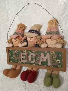 Prima Creations Inc Welcome Sign Scarecrows Home Decor tblbc1 - Picture 1 of 12