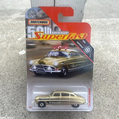 MATCHBOX  '51 Hudson Hornet  MBX SUPERFAST  GOLD CHASE  50th ANNIVERSARY - Image 1 of 4