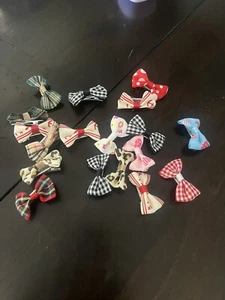 Dog Hair Bow Or Kids Clips Assorted Colors  Small - Picture 1 of 5