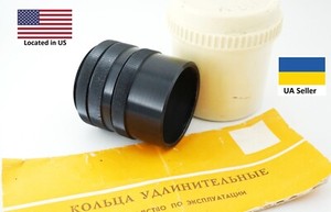 Macro Extension Tubes M42 Screw 3 Metal Rings Helios Zenit Jupiter Zenitar 