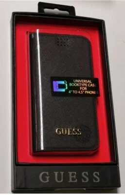 GUESS CUSTODIA UNIVERSALE MISURA 4" / 4,5" NERA IN BLISTER UFFICIALE GUESS - Immagine 1 di 4