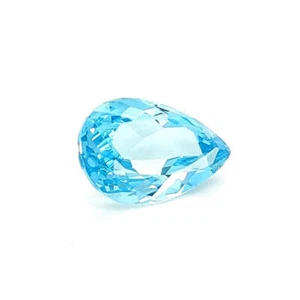 9.07 Ct Natural Swiss Blue Topaz Pear Cut – VVS – Icy blue - Picture 1 of 8