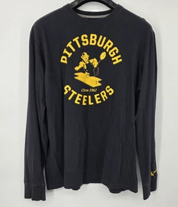 NIKE Pittsburgh Steelers NFL On Field Camiseta Algodón XL Manga Larga Retro Logo - Imagen 1 de 6