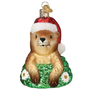 Old World Christmas Santa Groundhog Ornament Bauble - Picture 1 of 1