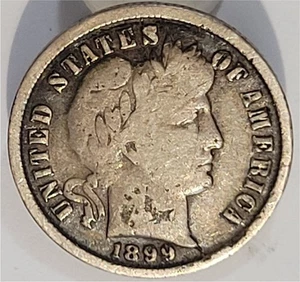 1899 P Philadelphia Mint Barber Dime - Picture 1 of 2