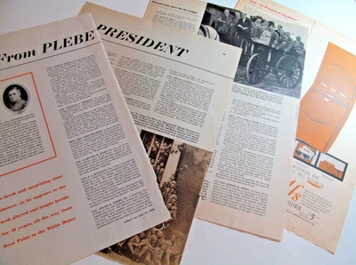 Pres Eisenhower Magazine Spread 1955 Collier's West Point World War II General - Image 1 of 4