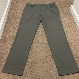 Lululemon Men's Olive Green ABC Pants Size 34 31” Inseam 6-Pocket - Picture 1 of 9