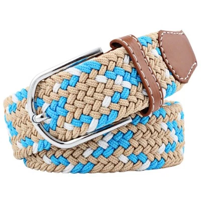 125cm Ceinture Elastique Tressée pour Femme Boucle Ceintures Homme Extensible... - Photo 1/4